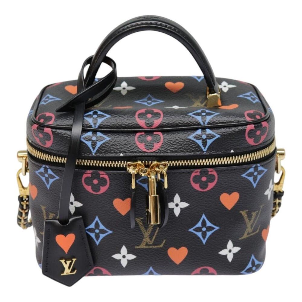 Louis Vuitton Monogram Game On Vanity PM Handbag Black